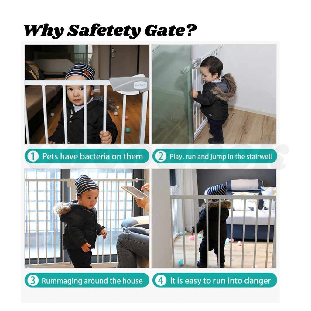 【COD】Kualitas Tinggi Baby Safety Gate Pagar Pintu Bayi Penghalang Pintu Bayi Pagar Tangga Bayi Pagar Pengaman Bayi Pintu Tangga