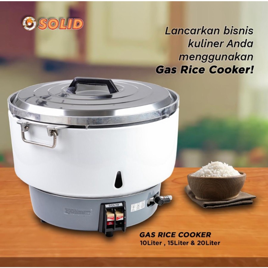 Solid Commercial Gas Rice Cooker  GRC 515 T / Magic Com Kapasitas 15 Liter GRC 515T