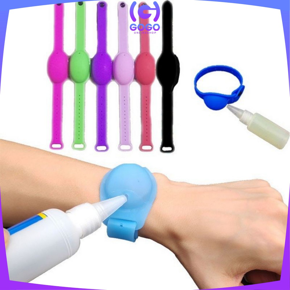 GOGO-C129 Gelang Silikon Hand Sanitizer Dispenser Pembersih Tangan Wristband Handsanitizer Bracelet