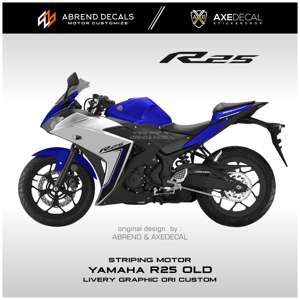 ID STRIPING R25 GRAFIS ORI PRINTING / STIKER MOTOR YAMAHA R25 LIST VARIASI DESAIN CUSTOM / STOCK