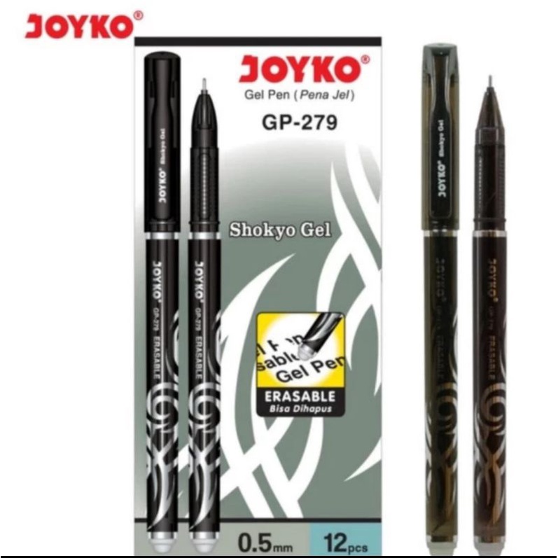 

Erasable Gel Pen Pulpen Bisa Dihapus Joyko GP-279 Shokyo 0.5 mm 12 Pcs