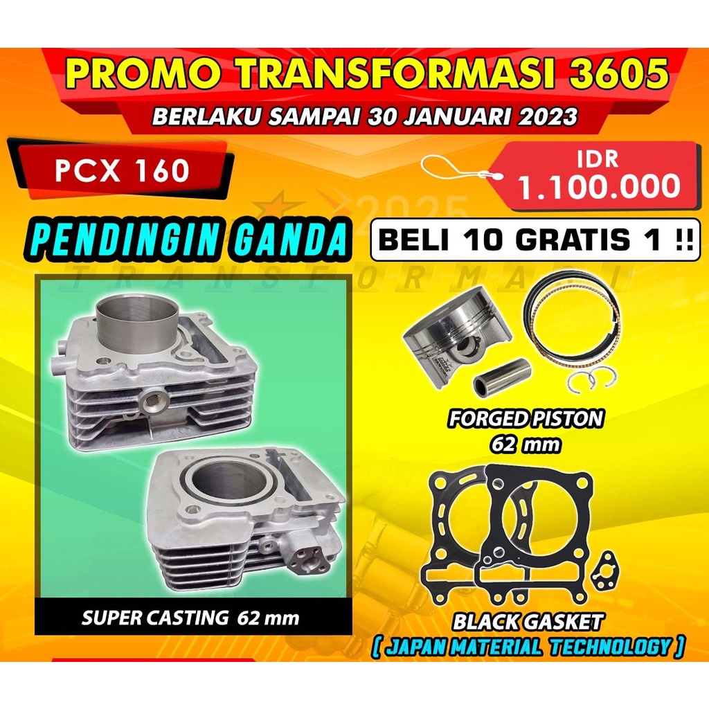 ( PCX 160 / VARIO 160 ) BLOK CAST IRON 62MM BORE UP