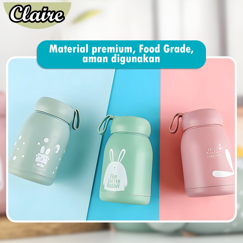 Rabbit Glass sprout cup - Botol minum kelinci- Termos karakter kelinci - Souvenir botol minum