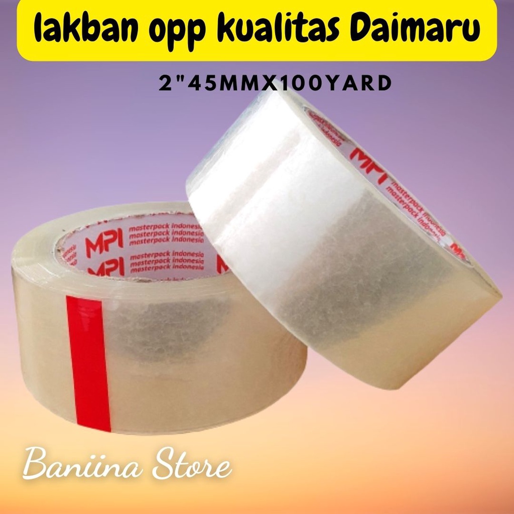 

OPP TAPE ISOLASI LAKBAN TERLARIS MPI 2 inch 45 MM X 100 YARD