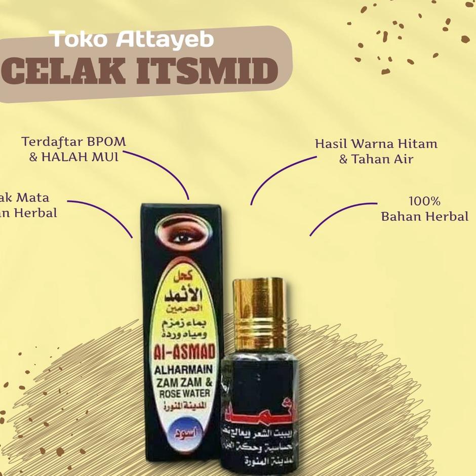 [KODE 1920] Celak Arab Madinah Itsmid Asmad Hitam/ Ismid Zam zam dan Rose Water Original Saudi