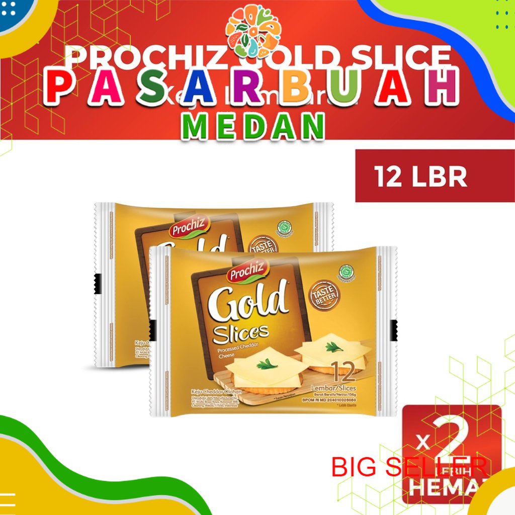 

Keju PROCHIZ Gold Slices 12's x2 | PASAR BUAH MEDAN