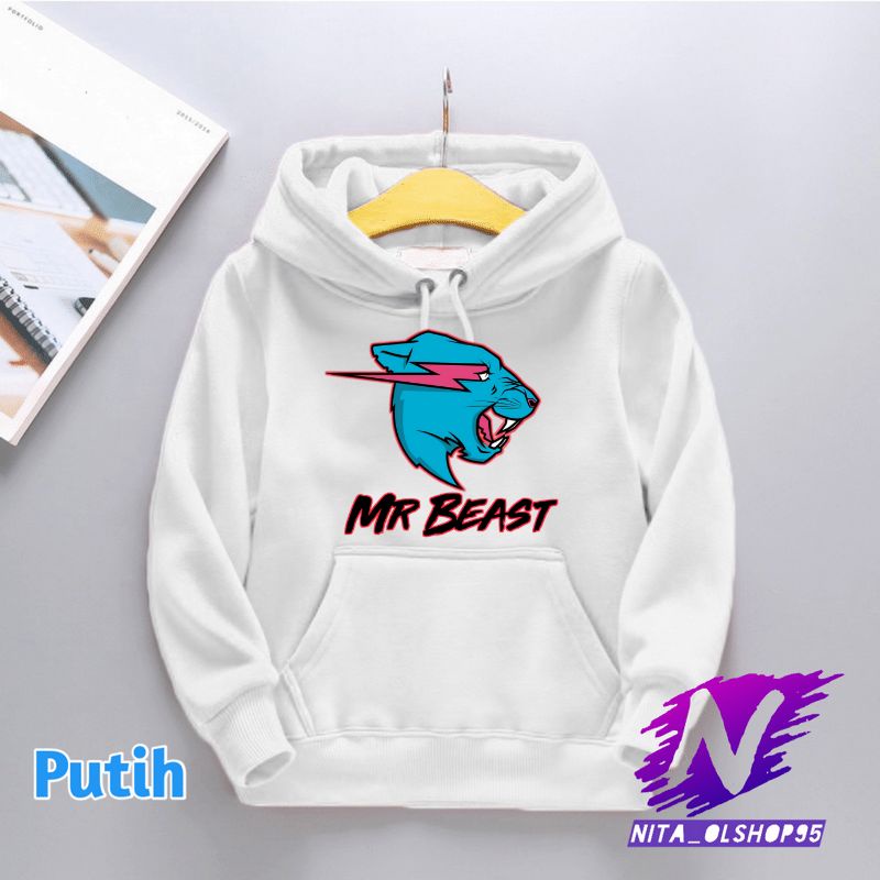 jaket hoodie anak mr beast youtuber no1