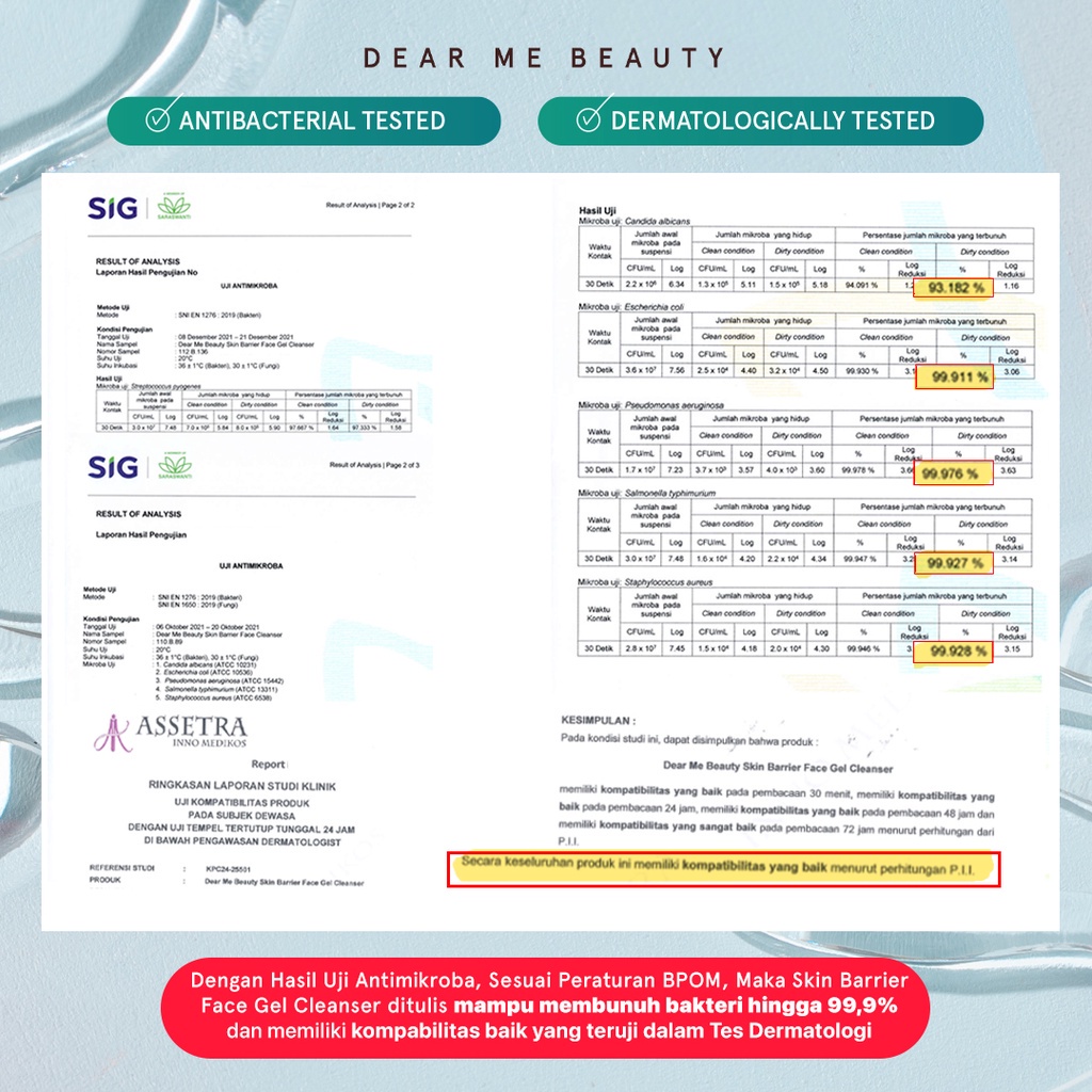 Dear Me Beauty Skin Barrier Face Gel (Ceramide) / Face Wash