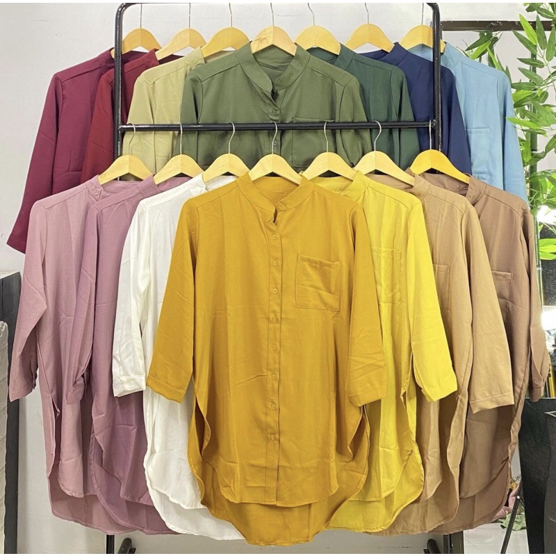 [SYS.LABEL] Viona Shirt - Kemeja Wanita Polos -Kemeja basic E5