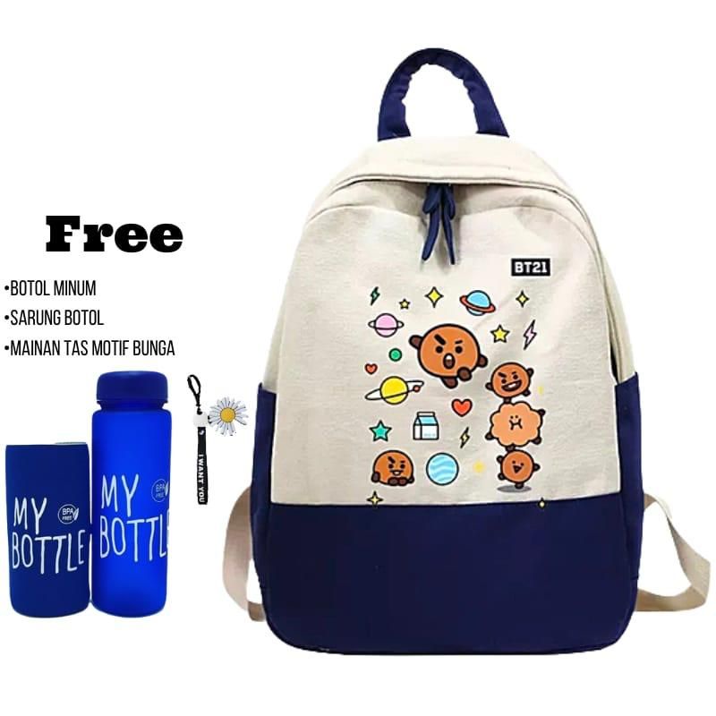 New Fashion Korea BT21 Tas Anak Krakter Lucu Ransel Sekolah Tk SD SMP Paud