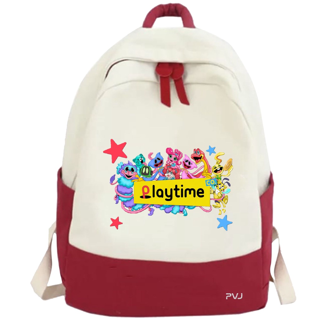 PVJ - Tas Motif Poppy Playtime Game Ransel Anak Laki-laki dan Perempuan