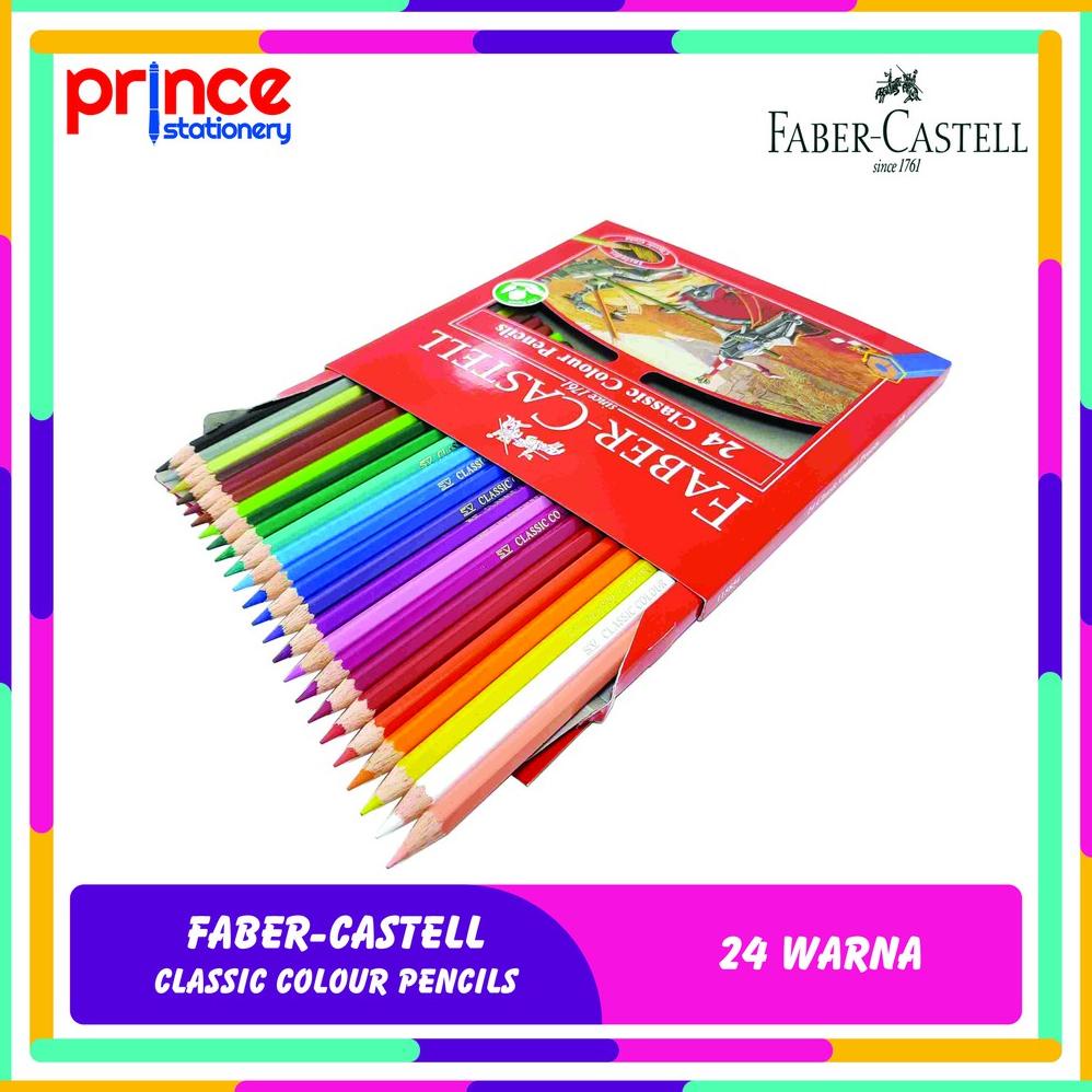 

New Faber-Castell Classic Colour Pencil 24 Warna Panjang ,.