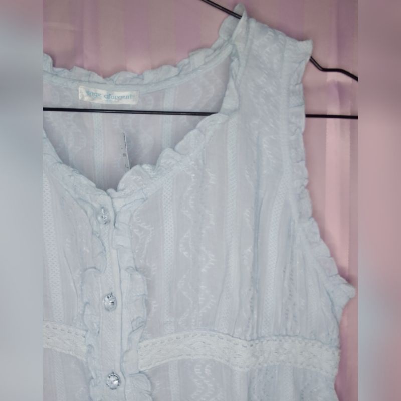 DRESS Kawai Dress Baby Blue Renda Bordir 8585