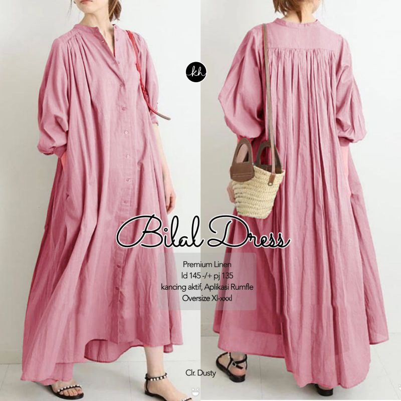 BILAL JUMBO LD 145 DRES WANITA TERBARU BY KHASMA