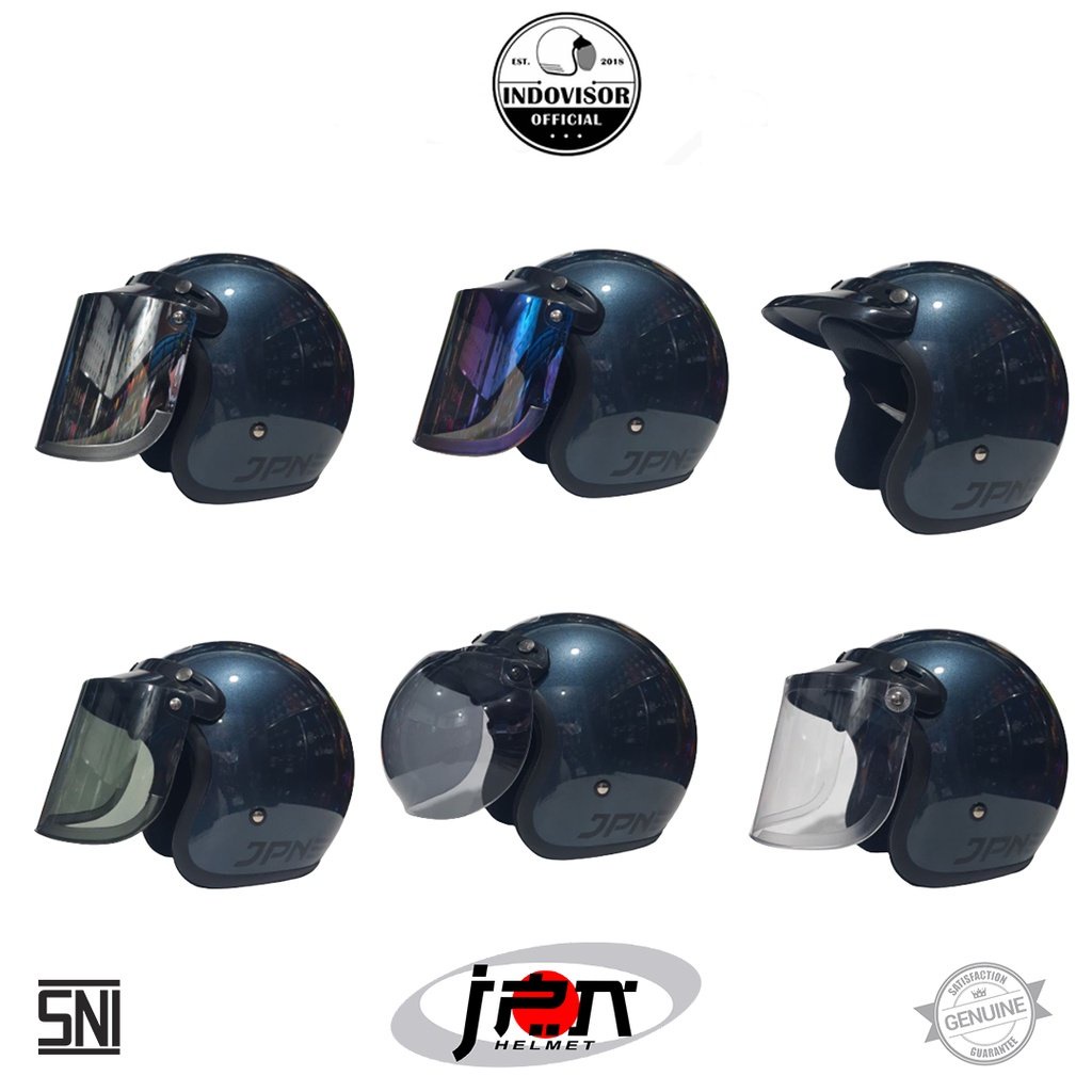 Helm JPN Warna Allgrey Glossy