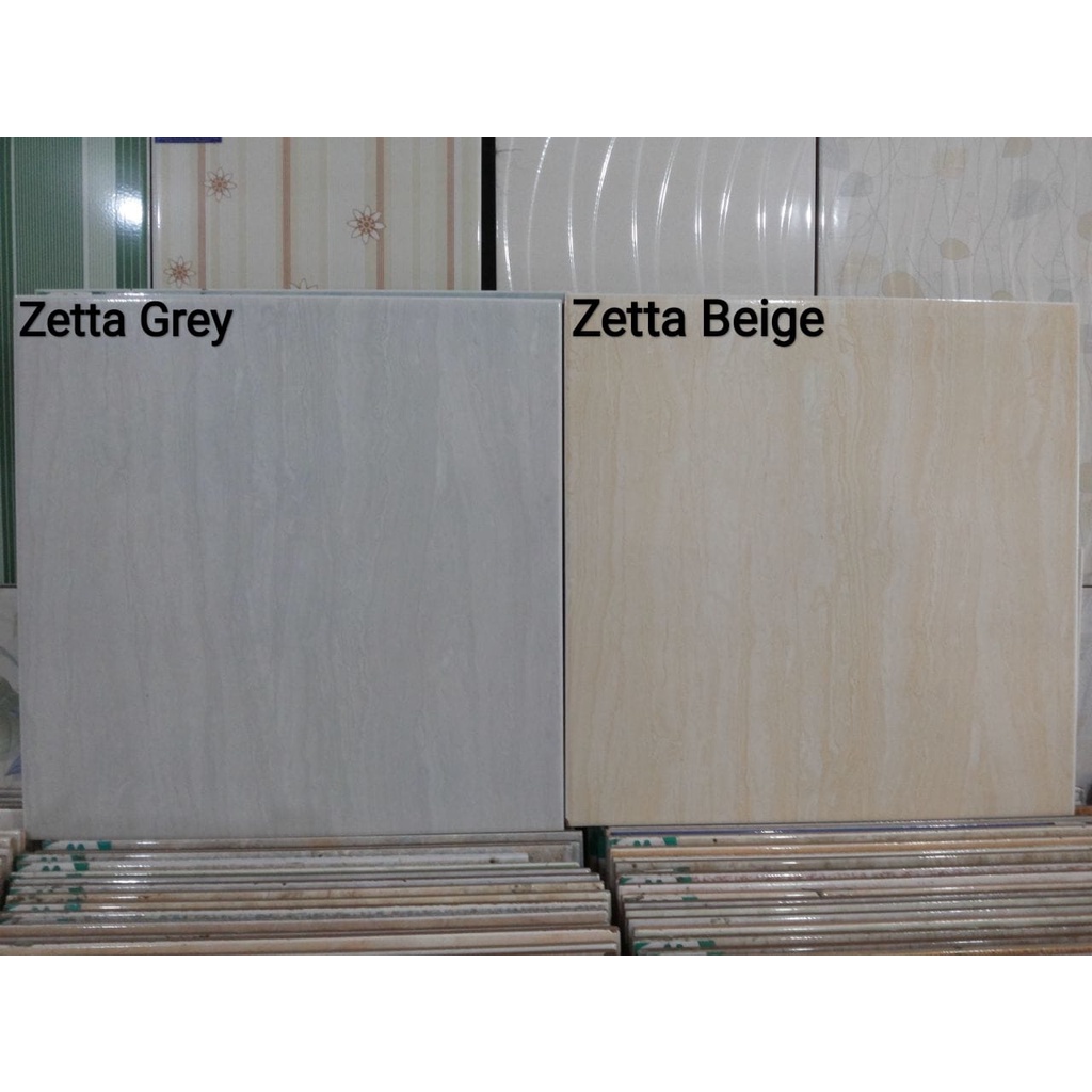 Keramik Mulia 40x40 Zetta Beige dan Grey