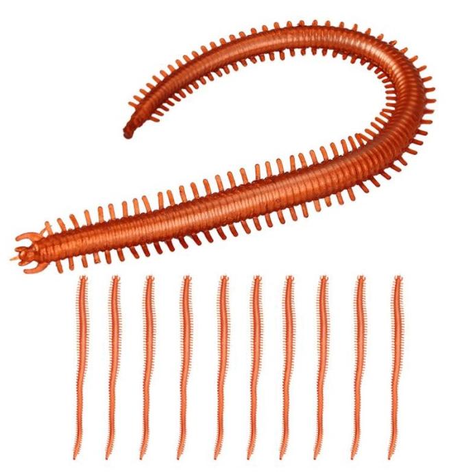 10 Pcs Umpan Pancing Buatan Bentuk Cacing Laut Bau Amis