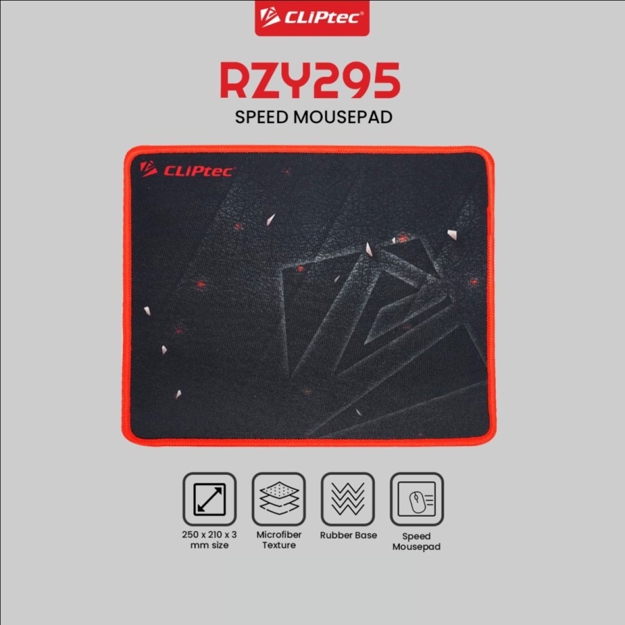 MousePad CLIPtec RZY295 Box - Mouse Pad Antislip Rubber CLIPtec RZY295