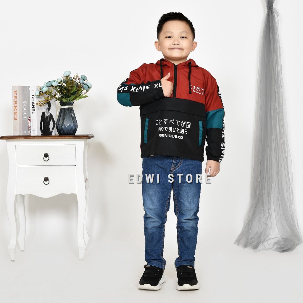 Jacket Anak Laki-laki -Jakket Anak Kantong Depan 1-12 tahun