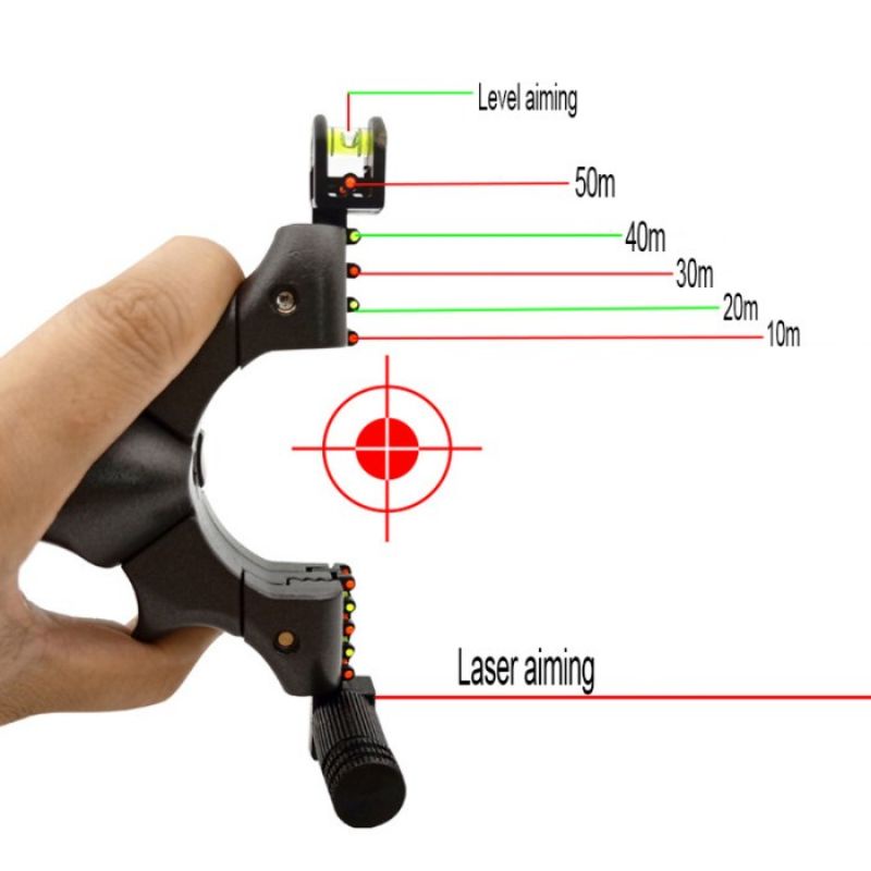 Ketapel Sinar Laser Terbaru Slingshot Tactical Bidikan Akurat Plus Karet