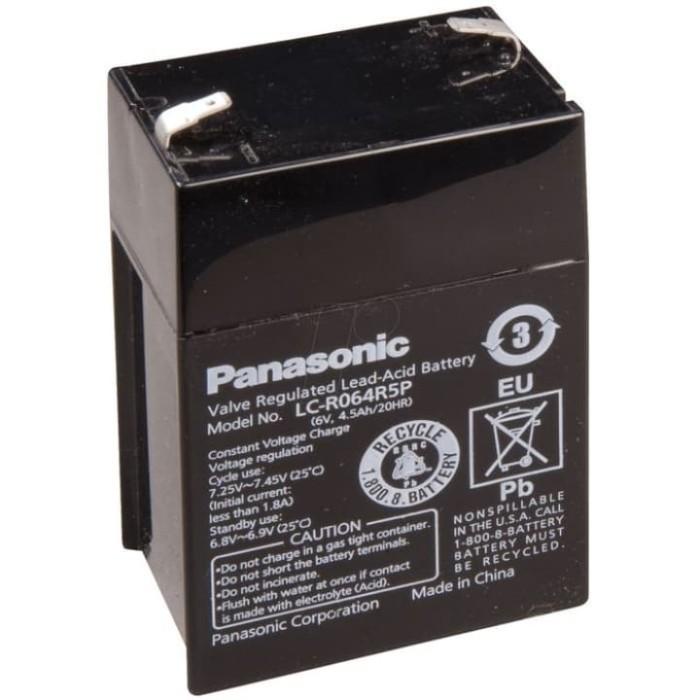 Baterai Panasonic Asli Original Aki Kering Accu 6Volt 6 Volt 6V 4.5Ah