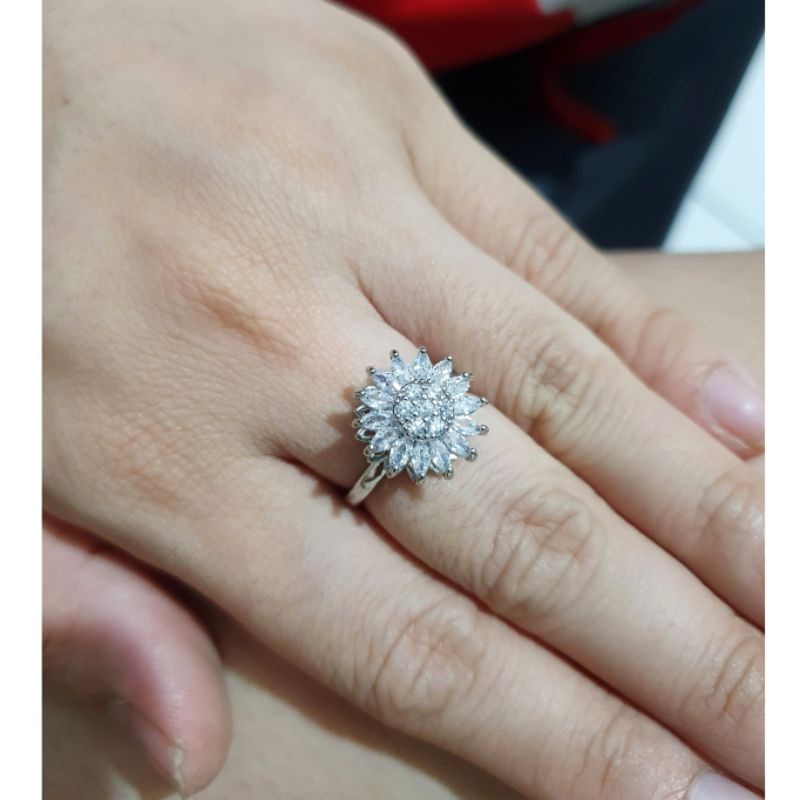 Cincin Zircon Lapis Emas mata kilau mirip emas asli Premium Quality Anti karat anti alergi mata kilau Rc718