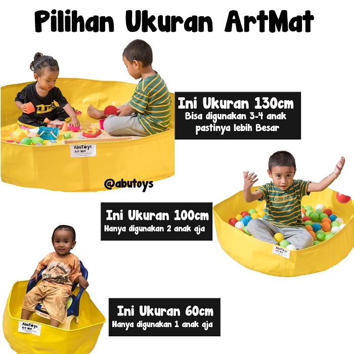 playmat abu art mat sensory play anti air kolam anak alas main waterproof playmate bayi karpet pvc COD