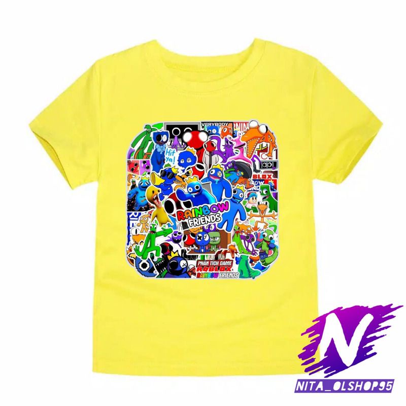 baju anak kaos anak rainbow friends roblox game bahan premium