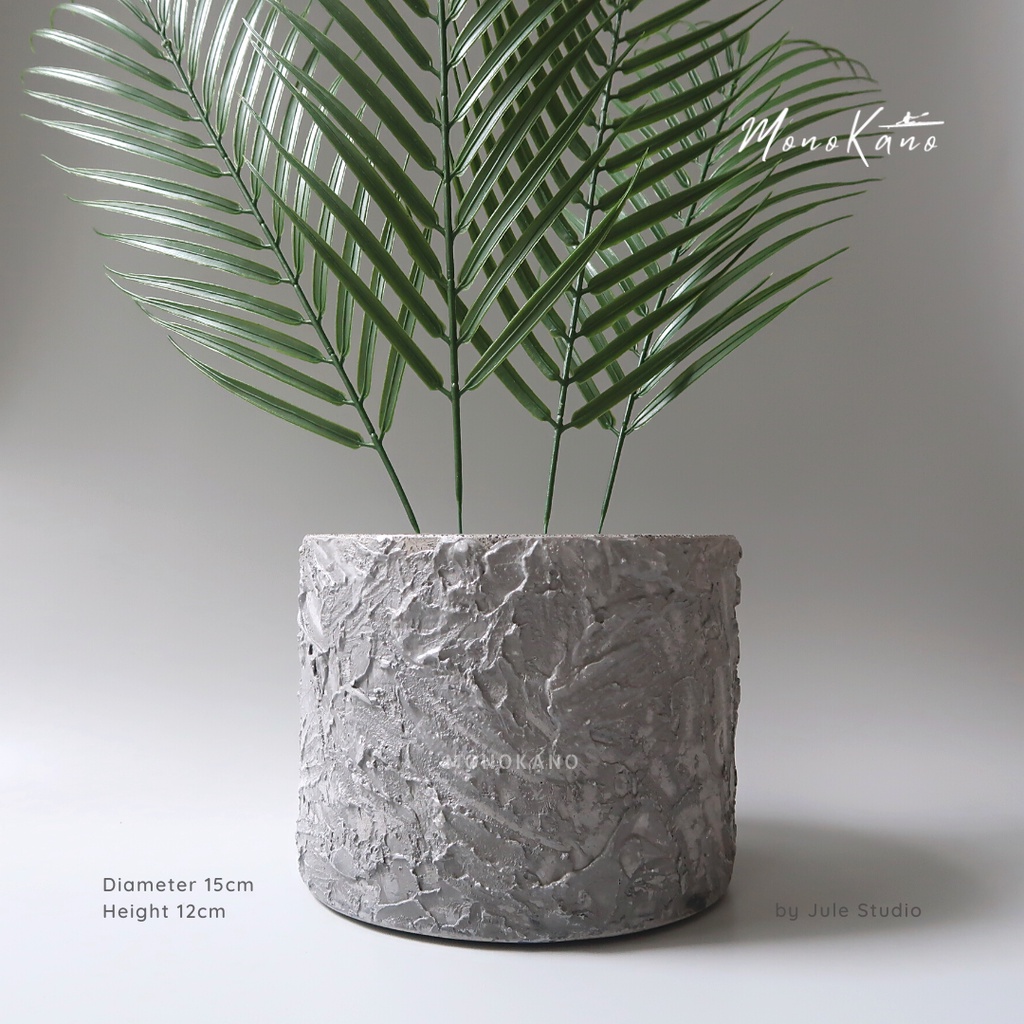 [PRE-ORDER] POT PIERRE D15 / Waterproof Motif Batu/Concrete/Semen Anti Air/Beton/Tanaman estetik/Aes
