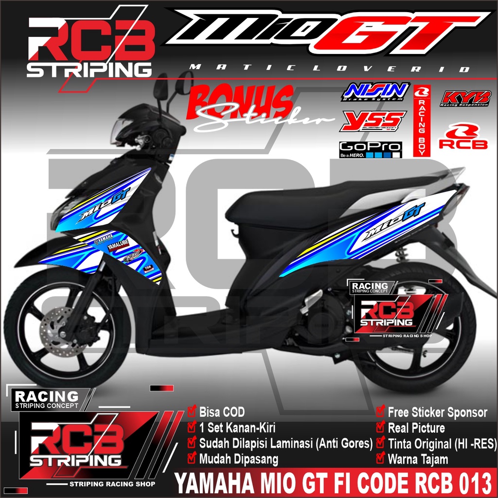 stiker motor,,striping mio gt, striping mio, stiker mio gt, motor mio gt, striping mio gt RCB 013