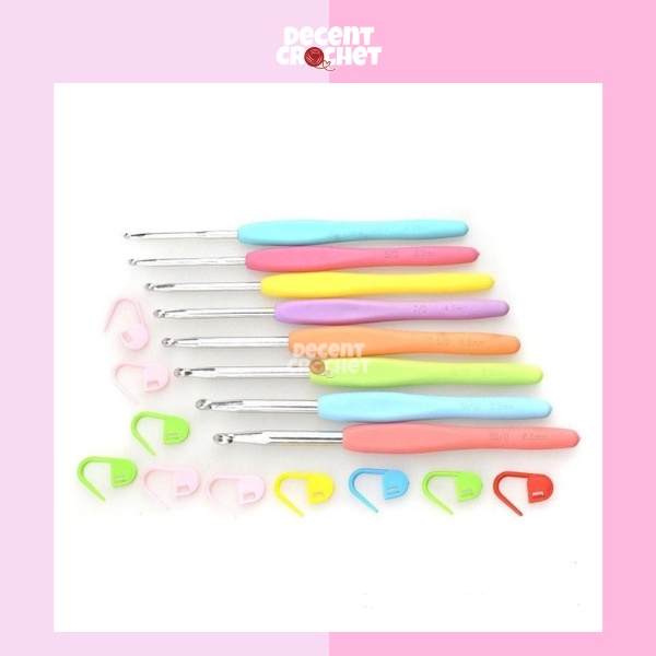 Hakpen Alat Rajut Rainbow Pastel