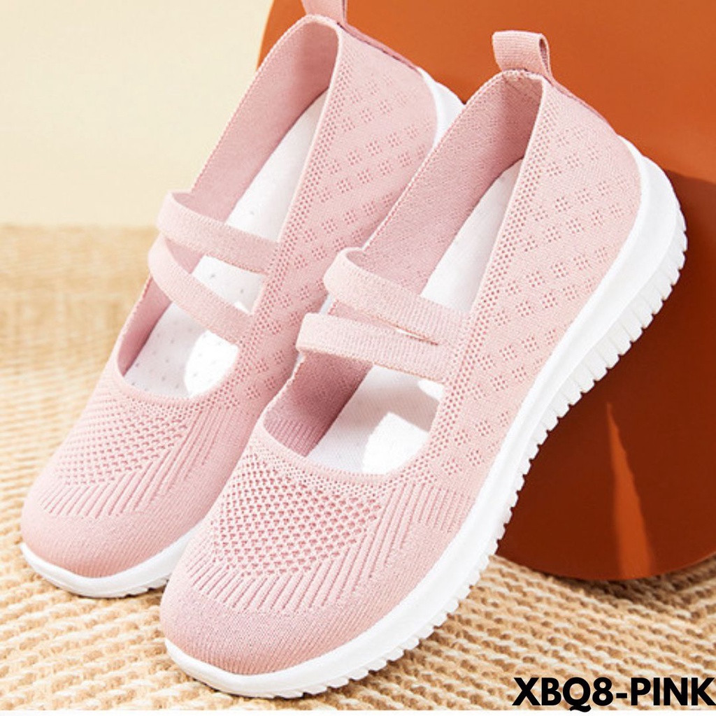 SEPATU SNEAKERS WANITA BANYAK DISUKAI ANAK ZAMAN NOW IMPORT BAHAN FLYKNIT BQ8