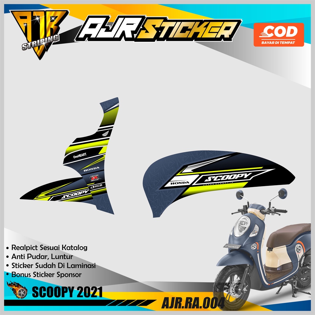 STRIPING HONDA SCOPY NEW 2021 - DECAL/Striping Variasi List HONDA SCOPY NEW 2021 . AJR.RA.004