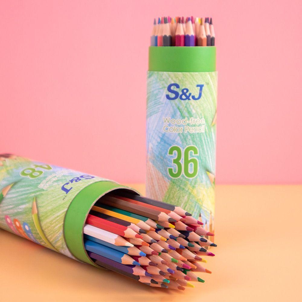 Preva12 /18 /24 /36/48Warna Color Pencil Set Tahan Air Hadiah Siswa Alat Menggambar Perlengkapan Seni Profesional Pensil Sketsa Inti Timah Larut Minyak
