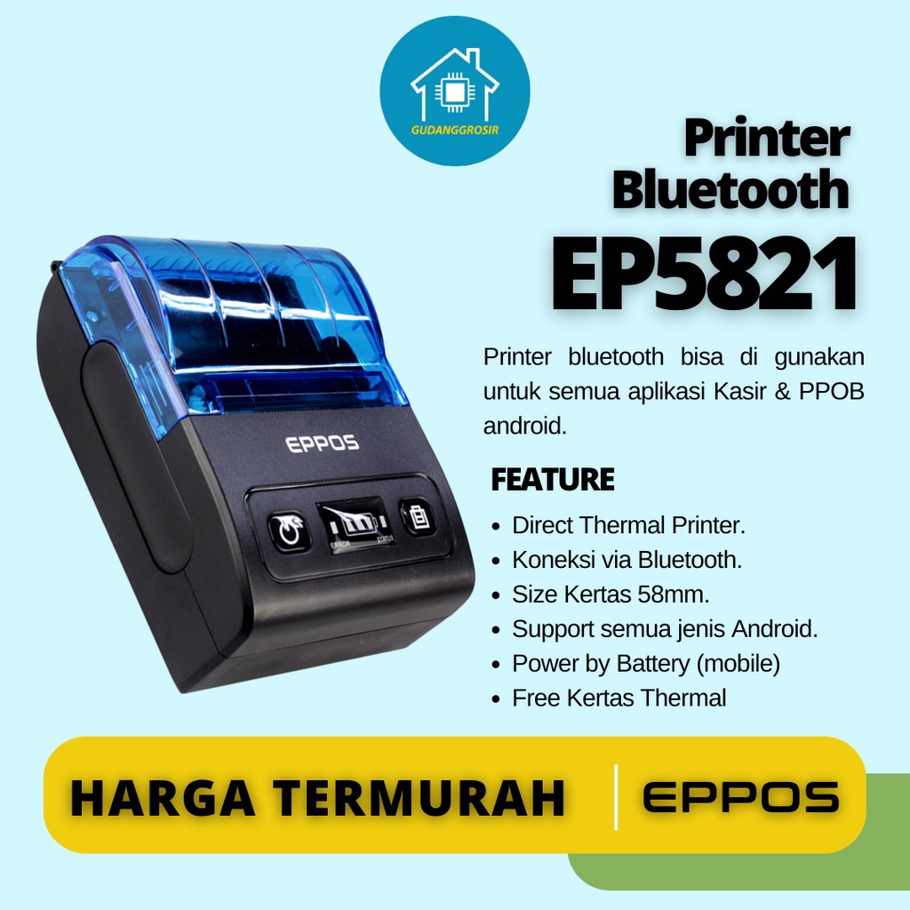 Jual Printer Bluetooth portable EPPOS EP5821 58mm Shopee Indonesia