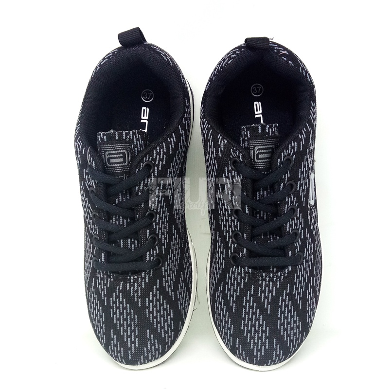 FIURI - Ando - OCHI 37-40 HITAM PUTIH - Sepatu Kets Wanita - Sepatu Sneakers Wanita - Sepatu Olahraga Sport Wanita - Sepatu Casual - Sepatu Jogging Lari Fitness Gym Senam Wanita- Sepatu Anak Perempuan Cewek - Sepatu Sekolah Bertali SD SMP SMA