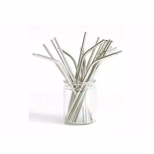 SM-SEDOTAN STAINLESS STRAW SEDOTAN LURUS BESI STAINLESS ANTI KARAT SILVER (LURUS/BENGKOK)