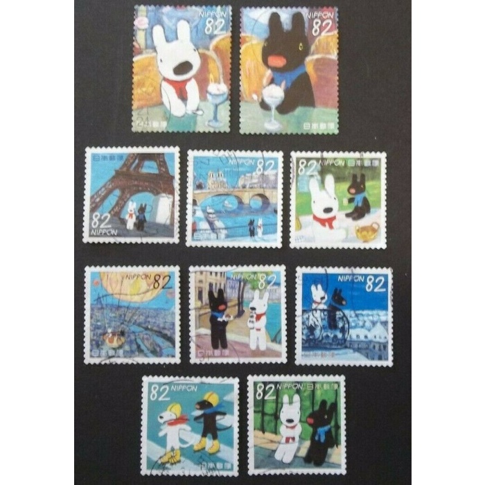 

✨NEW✨ - PERANGKO JEPANG 2019 - GASPARD & LISA CHILDRENS BOOK CHARACTER - USED