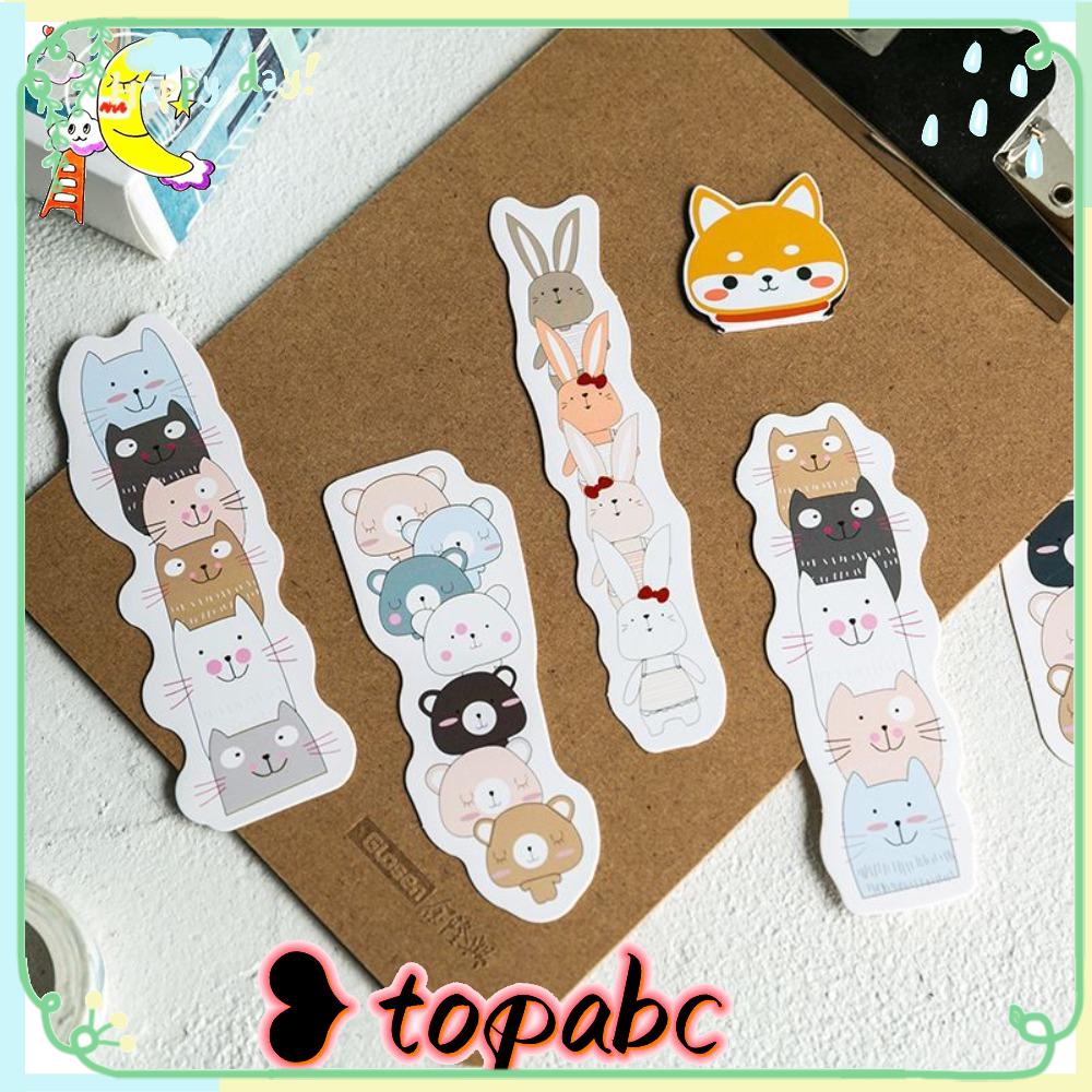 Top 30pcs Kartun bookmark set Hadiah Lucu Kucing Kelinci Perlengkapan Sekolah