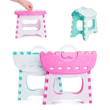 IKILOSHOP Foldable Chair Polos Kursi Plastik Lipat Mini Anak Serbaguna Bagikan Bangku Portable Murah