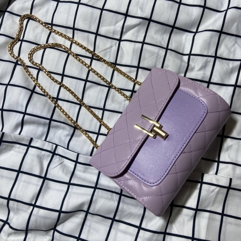[FREE BABY GOLD] TAS LILAC HAMPERS KADO TAS SELEMPANG BAHU WANITA