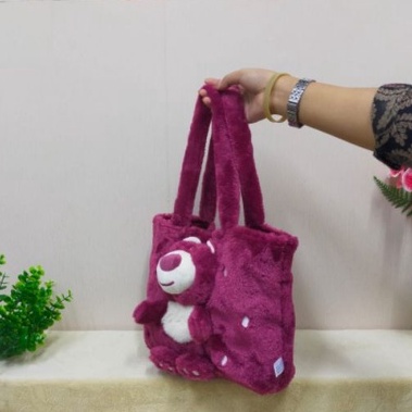 Tas Tenteng Tote Bag Wanita pooh Stitch Doraemon Lotso Timbul/Tas Wanita