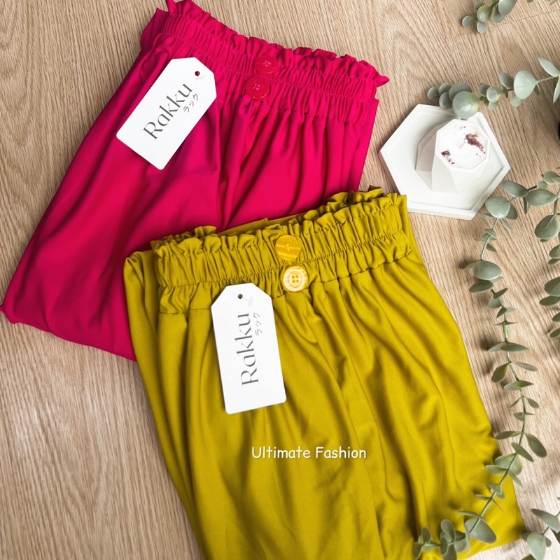 Kulot Jersey Kancing Super Jumbo 727 Highwaist Bahan Jersey Premium (Bisa Buat Ibu Hamil ) Kekinian Rakku