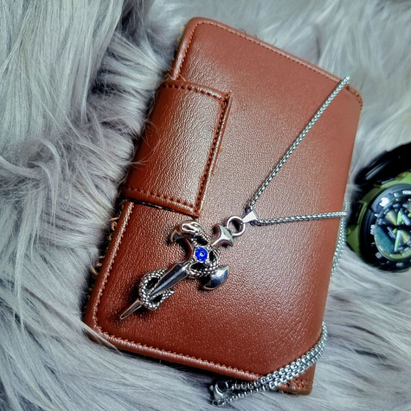 KALUNG MODEL PEDANG ULAR COWO TITANIUM MURAH ANTI KARAT