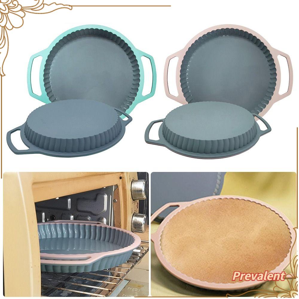 Loyang Silikon Kue PREVA 10inch Bakeware Pastry Dish Toast Tray Bulat Wave Edge