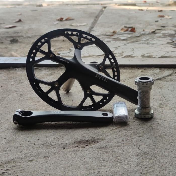 Crankset Crank Set Sepeda Lipat 53T Syte Recon Hollowtech 2 Gir Lipat 56