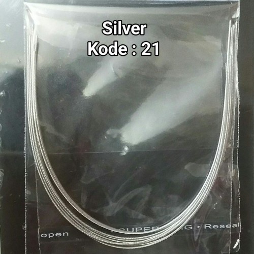 Kawat Warna Silver Per Pack ISI 5 / Kawat Behel Fashion / Kawat Gigi Behel