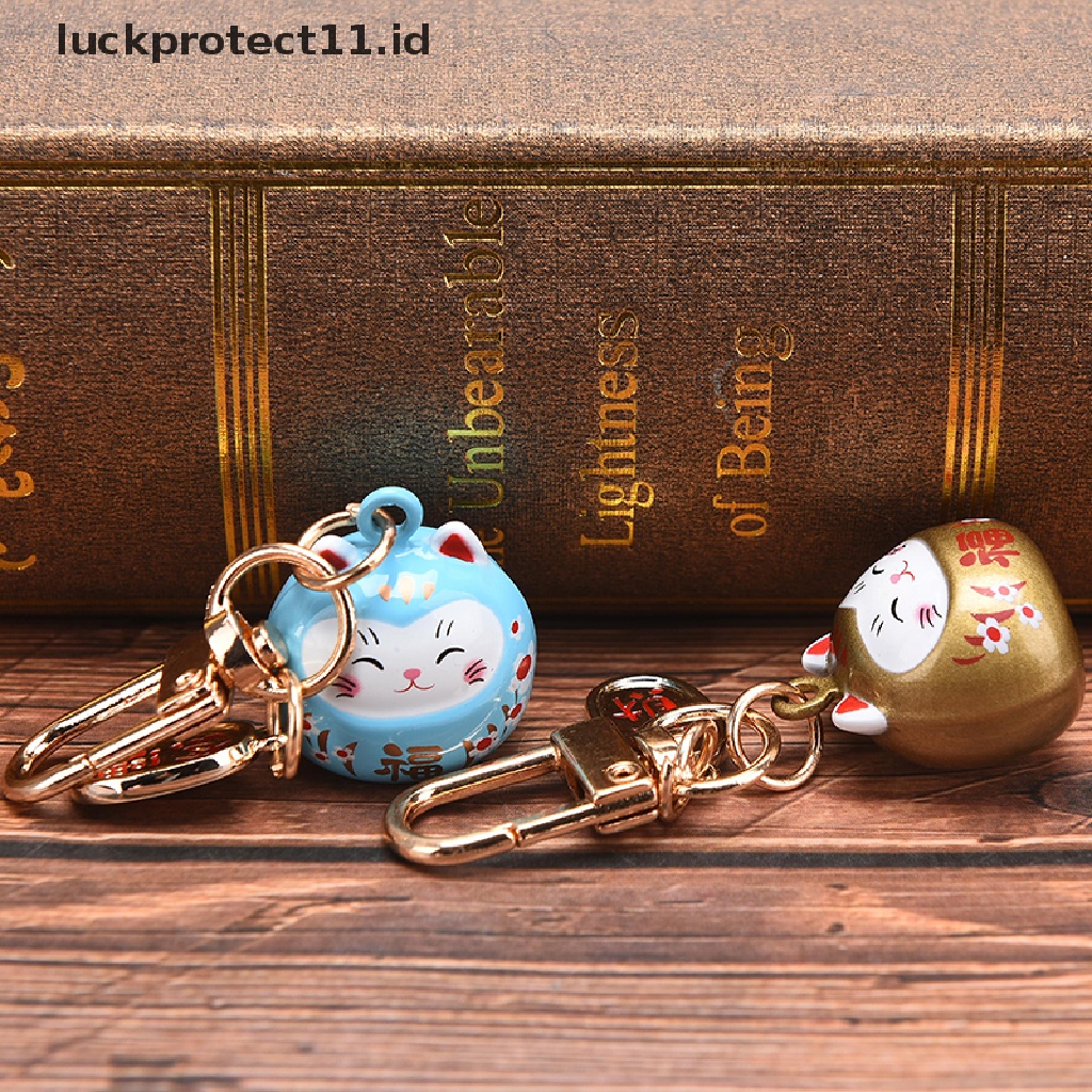 /Fashion Hot// Fashion// Jepang Lucu Lucky Cat Gantungan Kunci Tas Mobil Decor Air Suara Bell Tergantung Pesona.