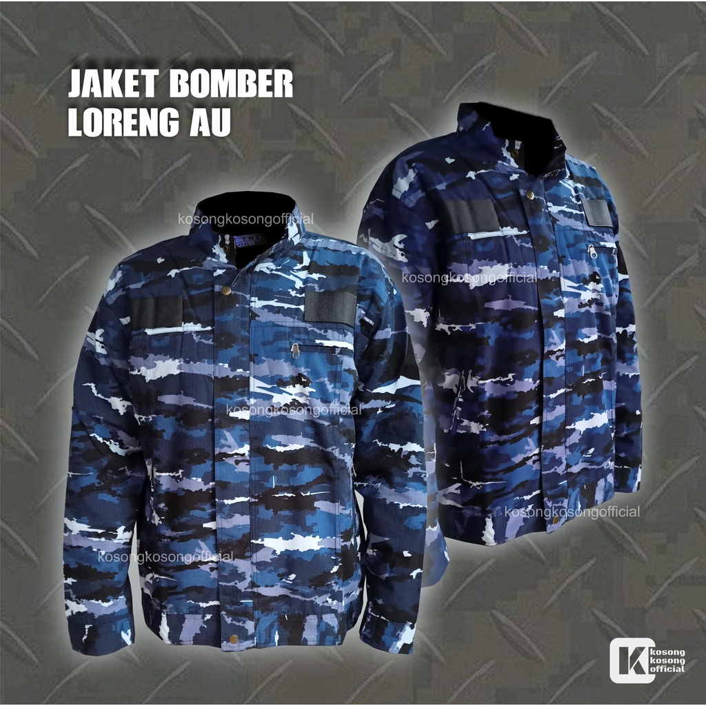 JACKET JAKET ARMY TACTICAL PRIA CASUAL MOTOR PAKAIAN LORENG PRIA TNI AU BODDY PRESS / MOTIF ARMY AUR