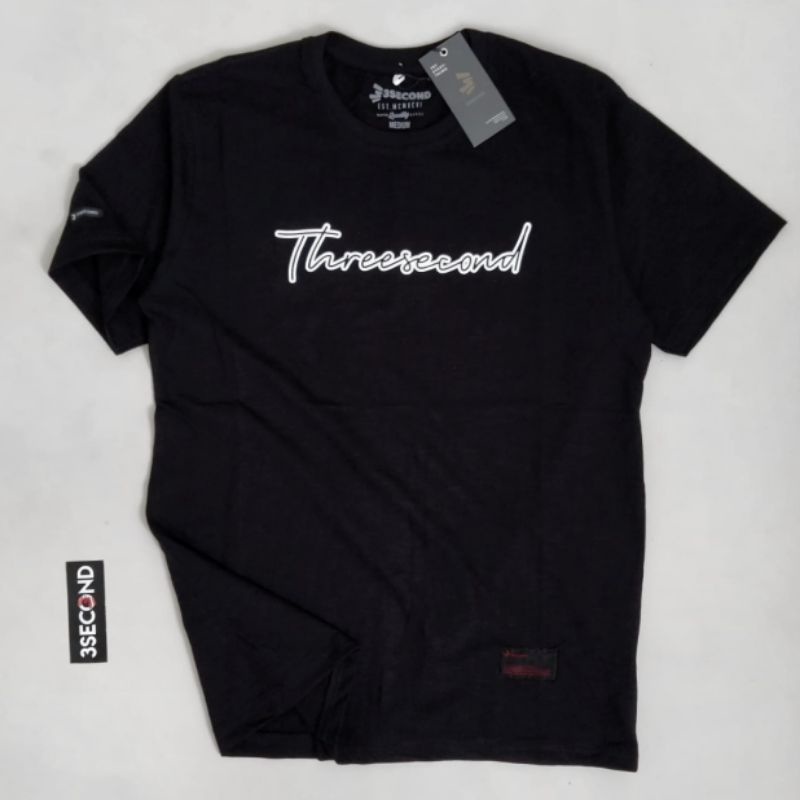 KAOS 3SECOND THREE SECOND FREE STIKER BAJU PRIA COWOK | KAOS DISTRO THREESECOND